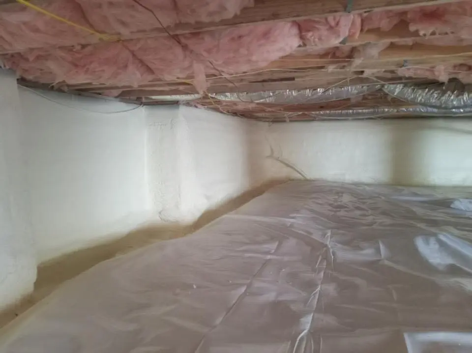Crawl space encapsulation with closed-cell spray foam for Attic Insulation in Rockingham
